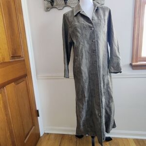 Out Of The Blue J. Jill Button Front Western Duster Coat Jacket Sz12P